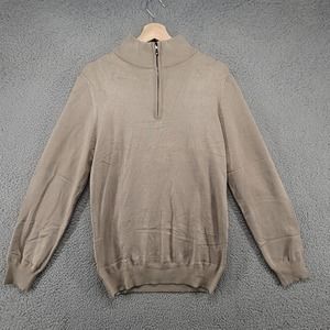 Coofandy sweater Mens Small Viscose beige sweater‎ 1/4 zip